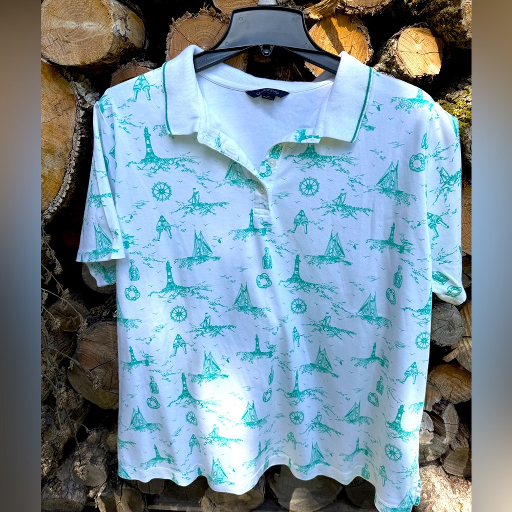 Lands' End Classic Nautical Polo Shirt